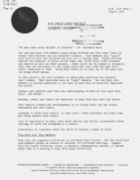 4-H Child care project leaders' guide