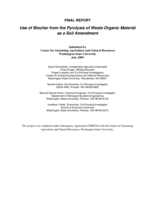 Use of biochar from the pyrolysis of waste organic material as a soil amendment