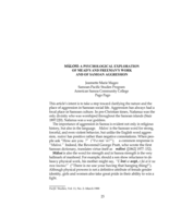 Malosi: An Exploration of the Mead/Freeman Controversy and of Samoan Aggression