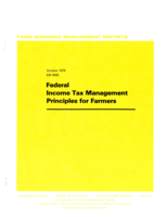 Federal income tax management principles for farmers