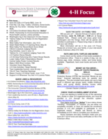WSU Yakima County Extension 4-H Focus, May 2018