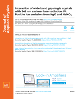 Interaction of wide band gap single crystals with 248 nm excimer laser radiation. IV. Positive ion emission from MgO and NaNO3