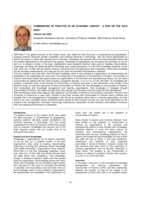 Communities of practice in an academic library: a run on the wild side?