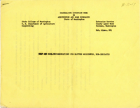 Crop and soil recommendations for eastern Washington, non-irrigated