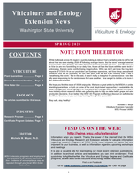 Viticulture and Enology Extension News, Spring 2020