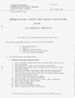 Demonstration, exhibit, event, activity and contest suggestions for the 4-H forestry projects