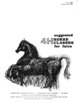 Suggested 4-H horse classes for fairs