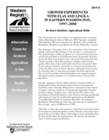 Grower Experiences with Flax and Linola in Eastern WA 1997-2000 (Alternate Crop Series)