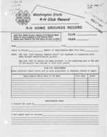 Washington state 4-H club record: 4-H home grounds record