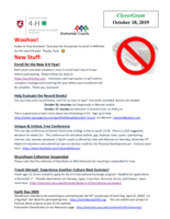 CloverGram, October 18, 2019