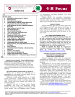 WSU Yakima County Extension 4-H Focus, March 2015