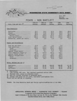 Washington state commodity data sheet: Pears-- non Bartlett