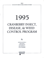 1995 cranberry insect, disease, & weed control program