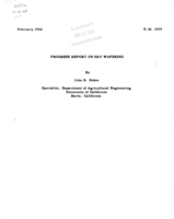 Progress report on hay wafering