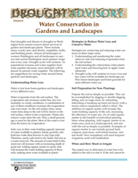 WSU Drought Advisory: Water Conservation in Gardens and Landscapes