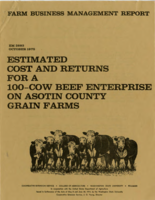 Estimated cost and returns for a 100-cow beef enterprise on Asotin County grain farms