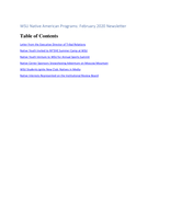 Native American Programs News, February 2020