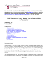 WSU Extension Puget Sound Forest Stewardship E-Newsletter, September 2011