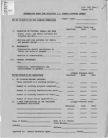 Information sheet for selecting J. C. Penney clothing awards