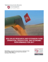 WSU Wilke Research and Extension Farm operation, production, and economic performance for 2017