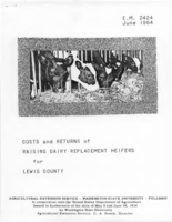 Costs and returns of raising 50 dairy replacement heifers in Lewis County, Washington, 1964