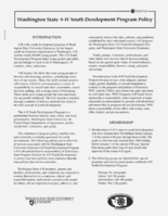 Washington state youth development program policy