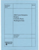 2000 carrot enterprise budgets Columbia Basin, Washington State