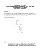 From opals and ancient mountaintops to ice age lakes