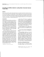Evaluating the WATBAL sediment loading model, Clearwater National Forest, Idaho