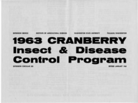 1963 cranberry insect and disease control program