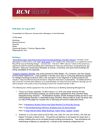 RCM News, August 2012