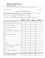 State 4-H dress revue score card