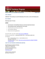 Master Gardener Program Newsletter, March 2017