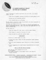 4-H junior leadership project for teen-age 4-H members