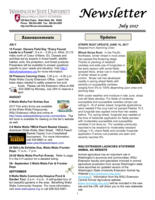 Walla Walla County Extension Newsletter, July 2017