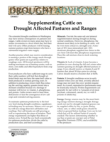Supplementing Cattle on Drought Affected Pastures and Ranges