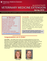 Veterinary Medicine Extension Newsletter, Spring 2016
