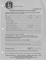 Preliminary application for I.F.Y.E - or Y.D.P. - delegate