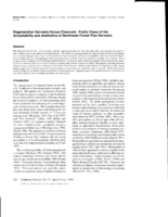 Regeneration harvests versus clearcuts: Public views of the acceptability and aesthetics of Northwest Forest Plan harvests