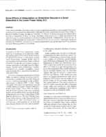 Some effects of urbanization on streamflow records in a small watershed in the lower Fraser Valley, B.C