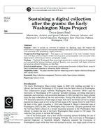 Sustaining a digital collection after the grants: the Early Washington Maps Project