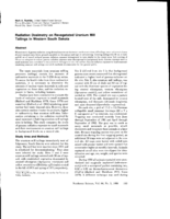 Radiation Dosimetry on Revegetated Uranium Mill Tailings in Western South Dakota