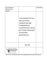 The prospects for an electrical generation and transmission cooperative fueled by straw produced in eastern Washington