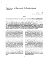 The Process of Migration in the Late Prehistoric Southwest. In Migration and Reorganization: The Pueblo IV Period in the American Southwest