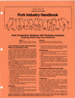 Pork production systems with business analyses: Producing feeder pigs (low-investment)