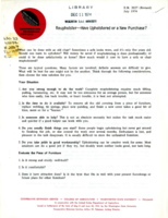 Reupholster--Have upholstered or a new purchase?