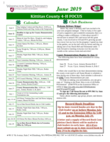 WSU Kittitas County Extension 4-H Focus, June 2019