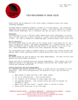 Field measurement of grain yields