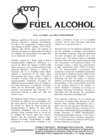 Fuel alcohol: Alcohol from biomass