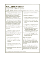 Calibrating single nozzle and boom sprayers